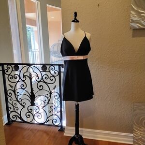 Fashion Nova Black and Pink Mini Dress